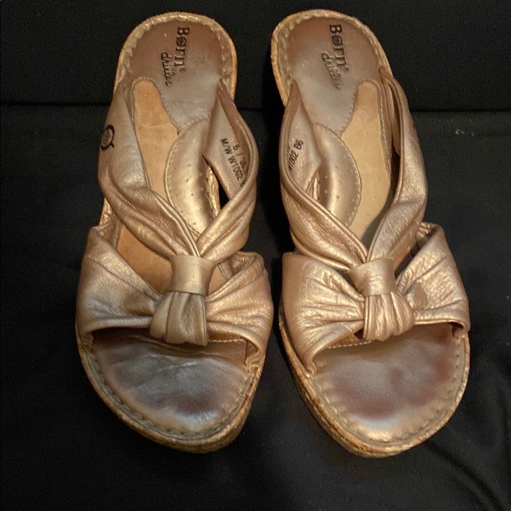 Born Gold Sandals with Knot Detail